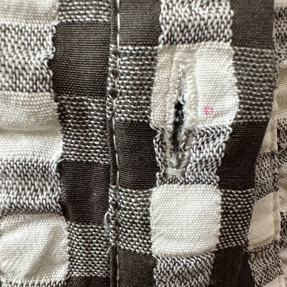 Gray Checkered Button-Up Top - Picture 4 of 4